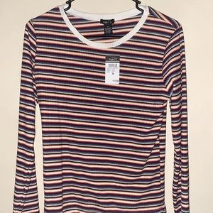 RUE 21 MULTICOLOR STRIPED LONG SLEEVE (NEVER WORN)